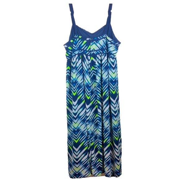 TORRID Challis Resort Cruise Beachy Coastal Chevron Maxi Sundress size 12 - Picture 5 of 16